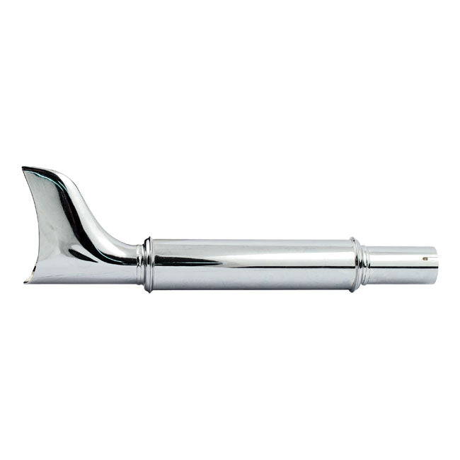 MCS Fishtail Classic Universal Muffler 20" Long Chrome – 1 3/4" Diameter Headers