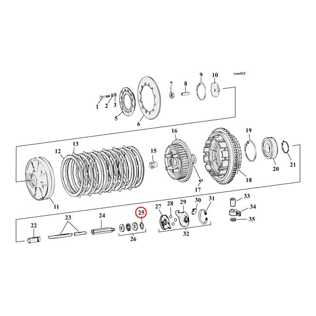 MCS Retaining Ring, Throwout Bearing – 2018–2026 M8 Softail; L1975–2017 B.T.…