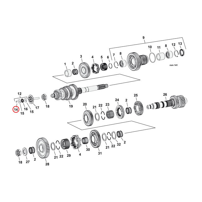 MCS Retaining Ring, Throwout Bearing – 2018–2026 M8 Softail; L1975–2017 B.T.…