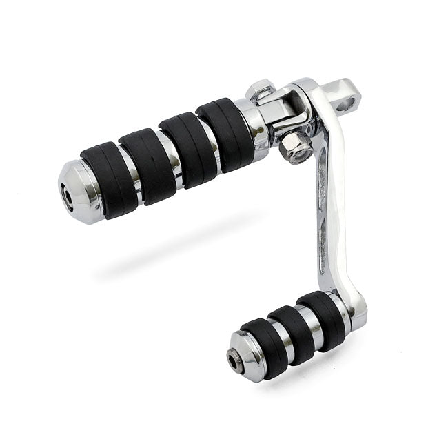 MCS Heel Rest Mount Brackets for Foward Controls. Chrome – Bikes with Forward Controls and…