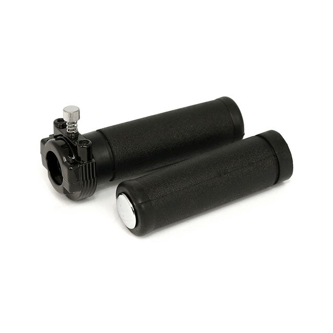 MCS OEM Style Throttle Assembly with Grips, Dual Cable. Black – OEM 56220-81B – 1981–1995 Big Twin; XL Sportster