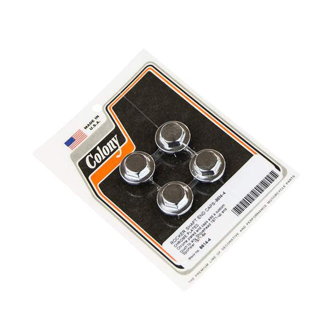 Colony Rocker Shaft End Plug Set. Hex Style. Chrome – 1971–1984 Shovelhead; 1971–1985 XL…