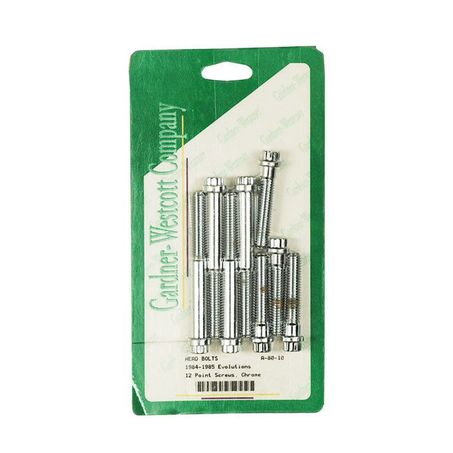Gardner-Westcott Head Bolt Kit, 12-Point – 84-E85 Evo Big Twin