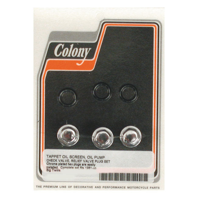 Colony Oil Pump and Crankcase Plug Set – 1981–1999 Big Twin