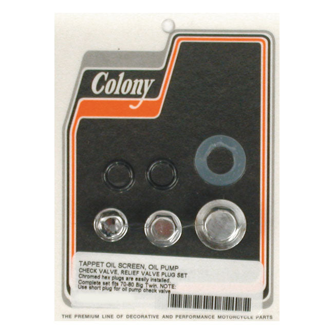 Colony Oil Pump and Crankcase Plug Set – 1968–1980 Big Twin