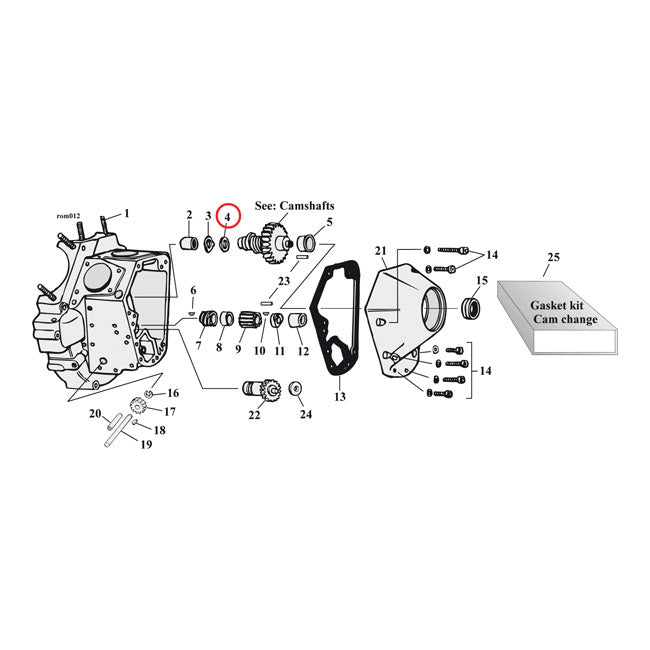 MCS Thrust Washer Camshaft. .060" – 1936–1999 Big Twin
