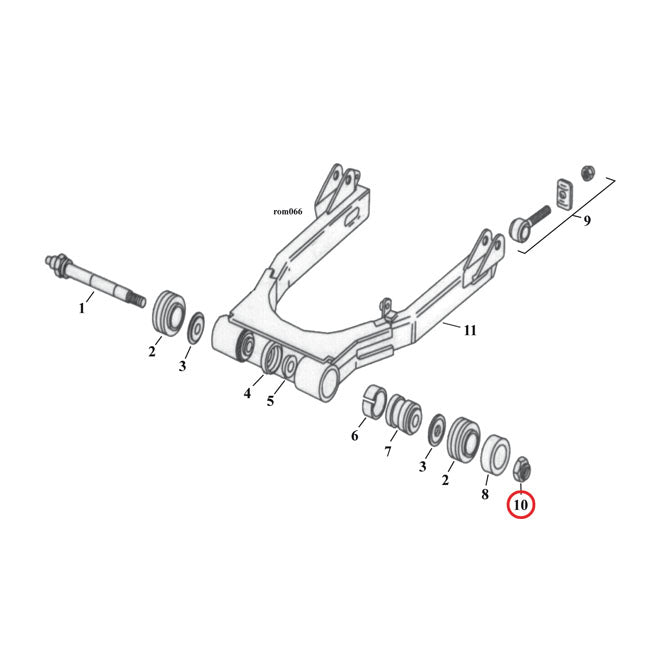 Gardner-Westcott 7/16-20 Nyloc Lock Nut. Chrome
