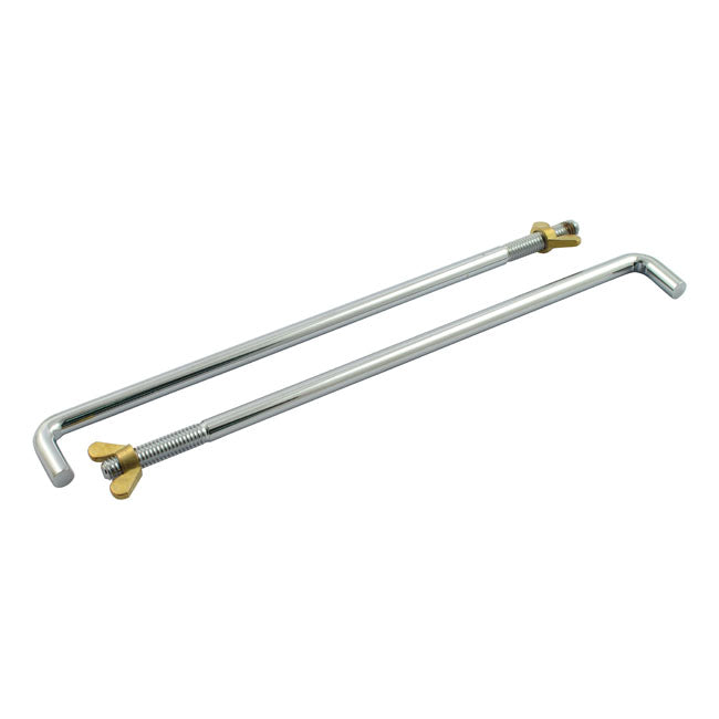 MCS Battery Hold Down Rod Set, 6-Volt. Chrome – 1936–1964 FL