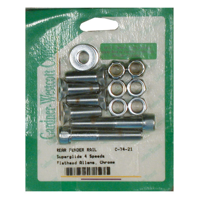 Gardner-Westcott Fender Strut Mount Kit. Chrome Allen Head – 1971–1985 FX