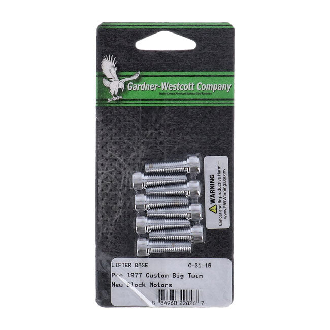 Gardner-Westcott Tappet Block Mount Kit. Allenhead, Chrome – 36-E76 Big Twin. with L1976–1984 Style…