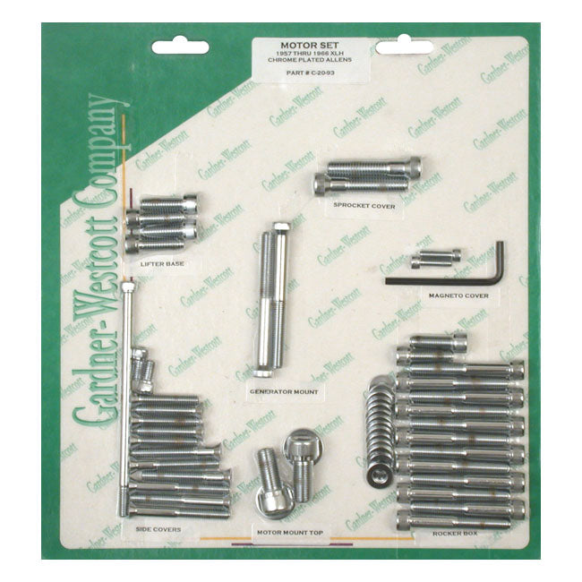Gardner-Westcott Motor Screw Set, Chr. Allen – 1957–1969 XLH