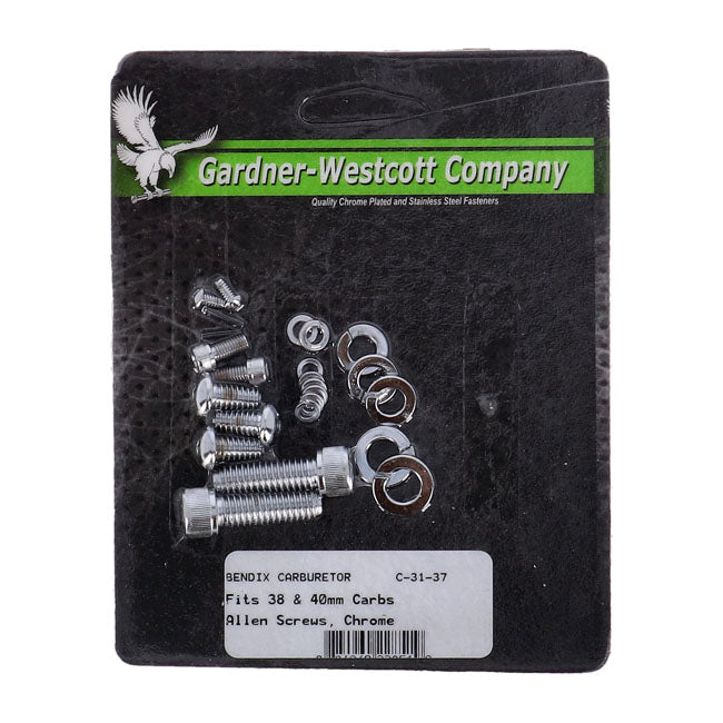 Gardner-Westcott Bendix Float Bowl Mount Kit. Chrome Allen – 1971–1975 H-D