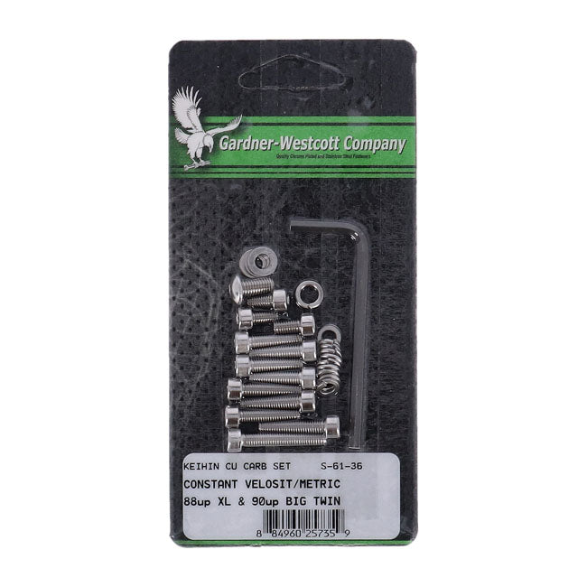 Gardner-Westcott Keihin CV Floatbowl Mount Kit. Stainless Allen – 1990–2006 Big Twin; 1988–2006 XL…