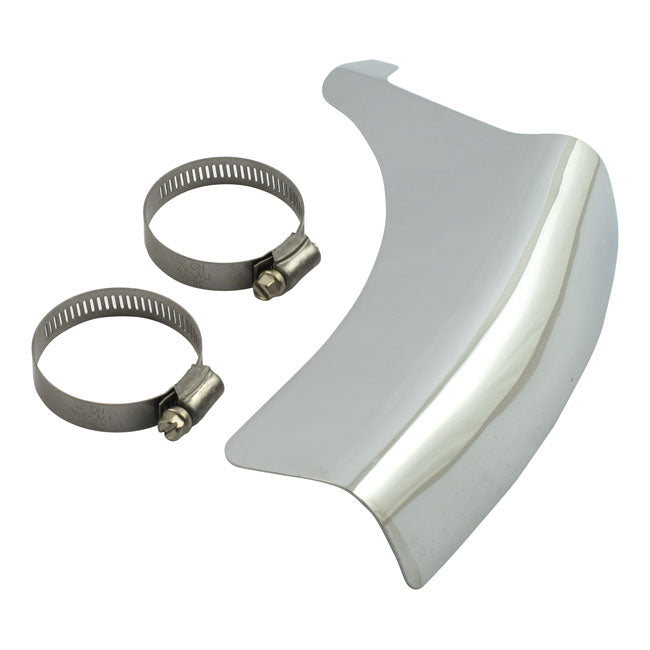 MCS FL Shovel Vertical Crossover Heat Shield Chrome – 1965–1984 4-Speed FL