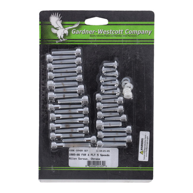 Gardner-Westcott Big Twin Side Cover Mount Kit, Chrome Allen – 1985–1986 FLT/Touring; FXR