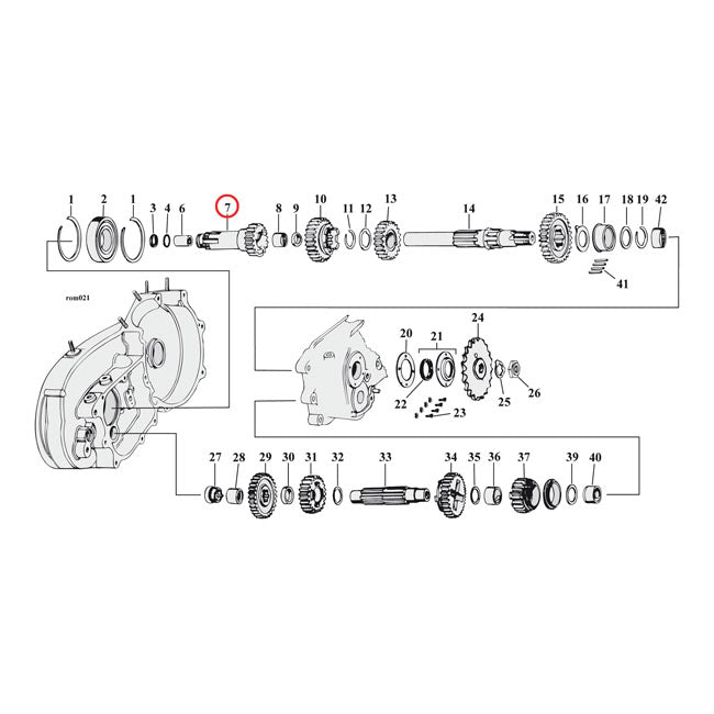 Andrews Transmission Mainshaft . 17t – L79-E84 XL Sportster
