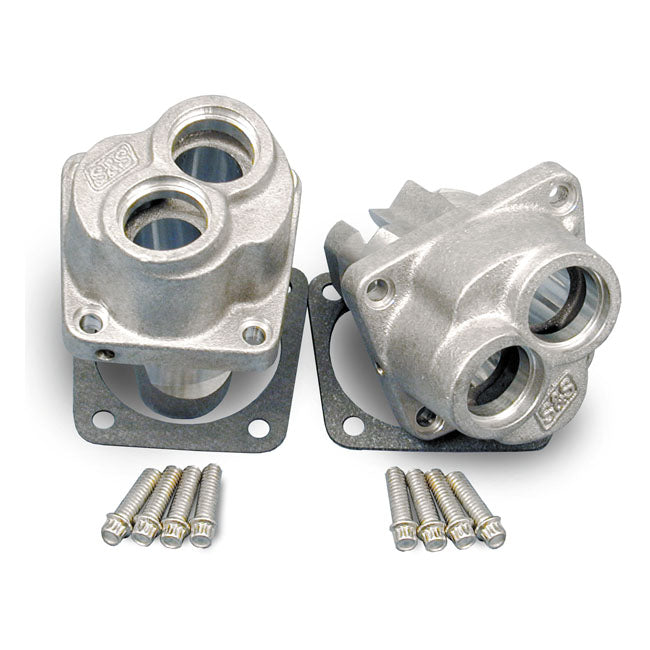 S&S 84-99 Cast Tappet Block Set Front/Rear. Natural – 1984–1999 Evo Big Twin