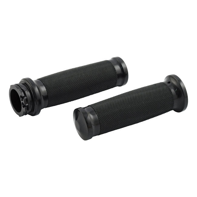 MCS Handlebar Grip Set, Caliber. Black – 1974–2022 H-D with Single or Dual…