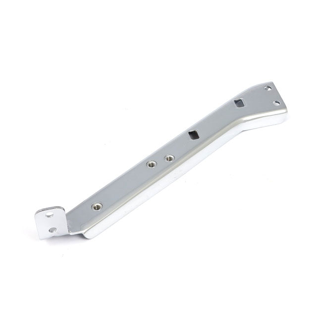 MCS Bracket, for Saddlebag Support Bar. Chrome. Left Side – 1980–2008 FLT/Touring
