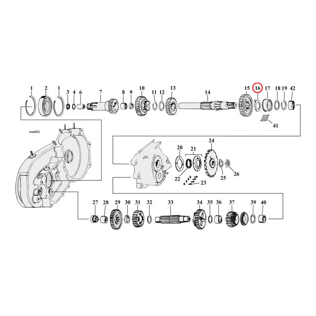 MCS Thrust Washer, Transmission Mainshaft, Right Side .065" – 1952–1956 K; KH; 57-E84 XL Sportster