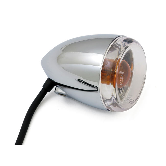 MCS Late-style Turn Signal Assembly. Front. Chrome