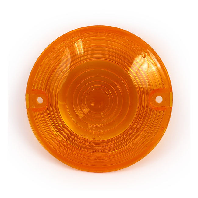MCS Replacement Turn Signal Lens. Flat Lens. Amber – 1986–2023 H-D with Screw Mounted Flat…