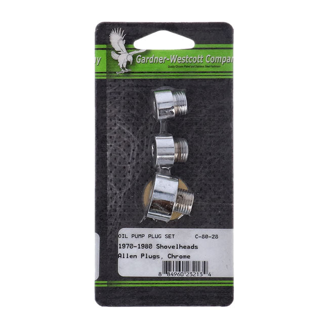 Gardner-Westcott Oil Pump & Crankcase Plug Set, Allen – 1970–1980 Big Twin