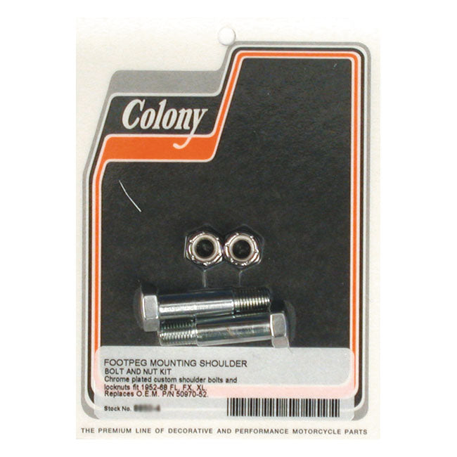 Colony Foot Peg Mount Kit. Chrome – 1952–1968 Big Twin; 1957–1968 XL…