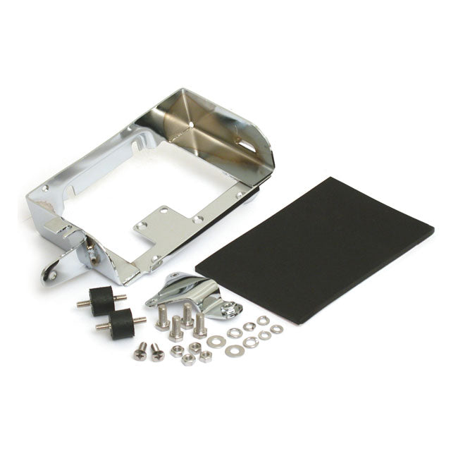 MCS Battery Carrier Tray. Chrome – 1970–1980 FL; FLH