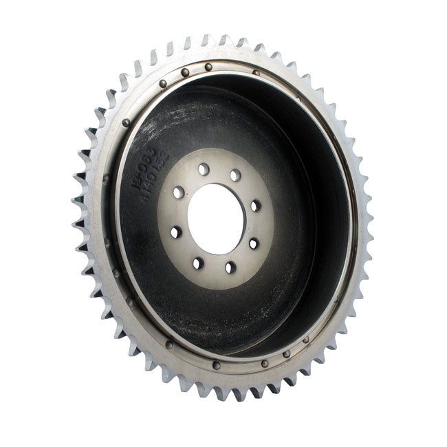 MCS Sportster Rear Brake Drum & Sprocket. Chrome – 1954–1978 K; XL Sportster