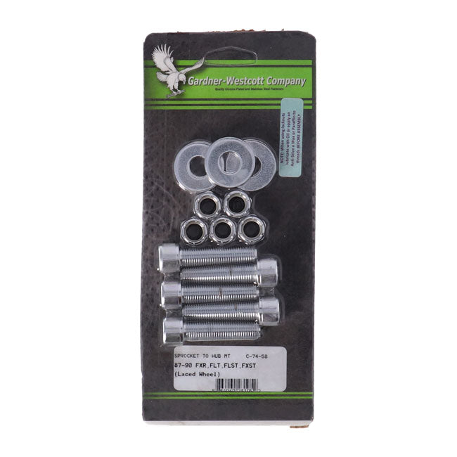 Gardner-Westcott Rear Belt Pulley Mount Kit, Allen Chrome – 1987–1990 FLST; FXST; FLT/Touring; FXR.…