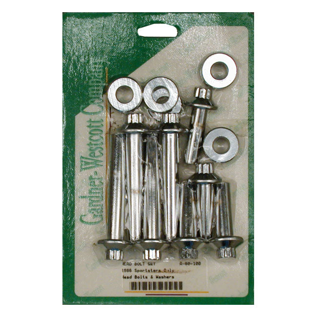 Gardner-Westcott Head Bolt Kit, 12-Point – L1985–1991 Big Twin; 1986–1991 XL…