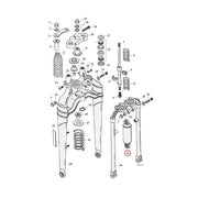 MCS Softail Springer Shock Absorber, Front. Chrome – Softail: 1988–2006 FXSTS/B Springer…