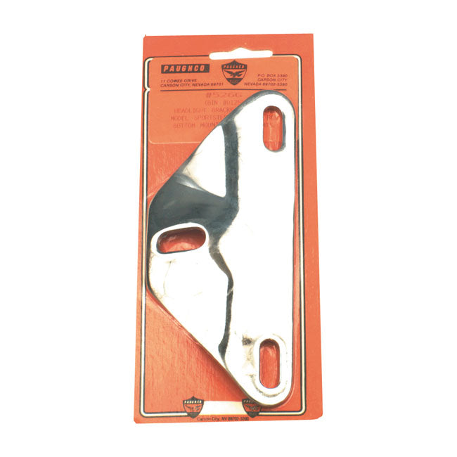 Paughco Headlamp Mounting Bracket. Chrome – Fxwg; FXST and Customs with 4.5" Centre…