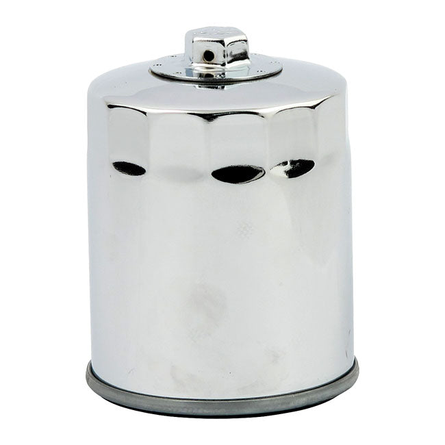 Spin-On Oil Filter with Top Nut. Chrome