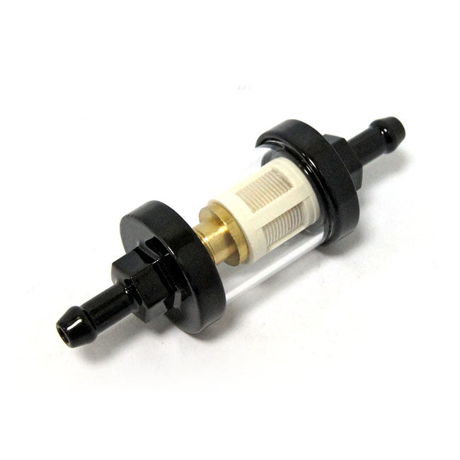 MCS Clear-view Fuel Filter, 1/4" ID. Black – Universal