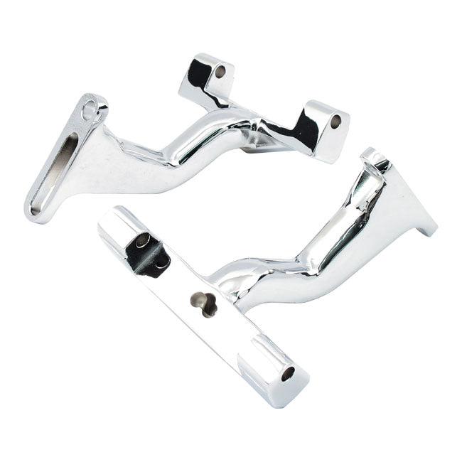 MCS Mount Bracket, Passenger Floorboard. Raised. Chrome – 1993–2026 FLT/Touring
