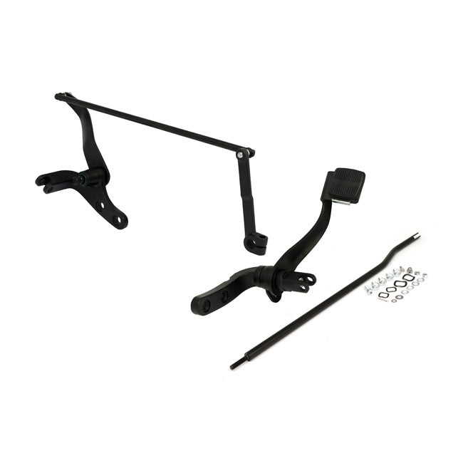 MCS Dyna Forward Control Assembly. Black – 1991–2017 Dyna with Mid-Controls