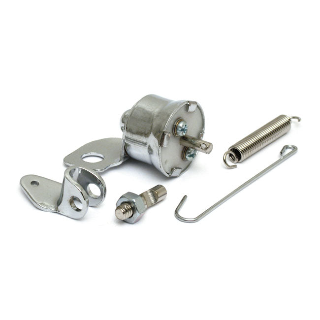 MCS Mechanical Brake Light Switch, Rear. Chrome – 1939–1957 Big Twin
