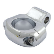 MCS Universal 1" Mirror Clamp, 5/16" Mount Hole. Chrome – 1" Handlebars