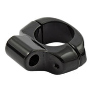 MCS Universal 1" Mirror Clamp, 5/16" Mount Hole. Black – 1" Handlebars