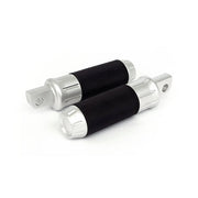 MCS Cobra Footpegs. Shot Peened Chrome – All Traditional H-D Male Mount