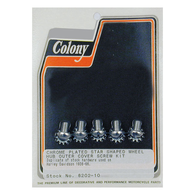 Colony Star Hub Screws & Washer Set – 1936–1966 Big Twin
