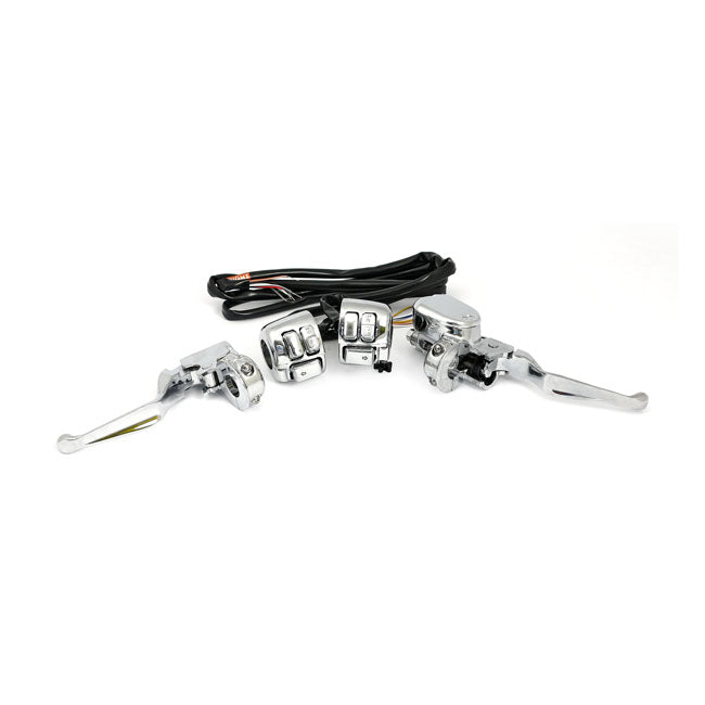 MCS Handlebar Control Kit Chrome 14 mm Bore – 2004–2006 XL Sportster (Nu