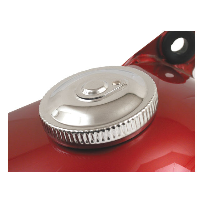 MCS Gas Cap with Lock. Vented. Chrome – 1983–1995 H-D