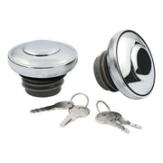 MCS Gas Cap Set with Lock, Chrome – 1996–1999 H-D