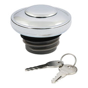 MCS Gas Cap Vented with Lock, Chrome – 1996–2018 H-D