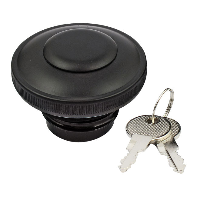 MCS Gas Cap Vented with Lock, Black – 1996–2018 H-D