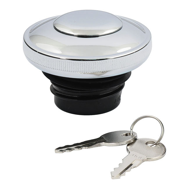 MCS Gas Cap Vented with Lock, Chrome – 1983–1995 H-D