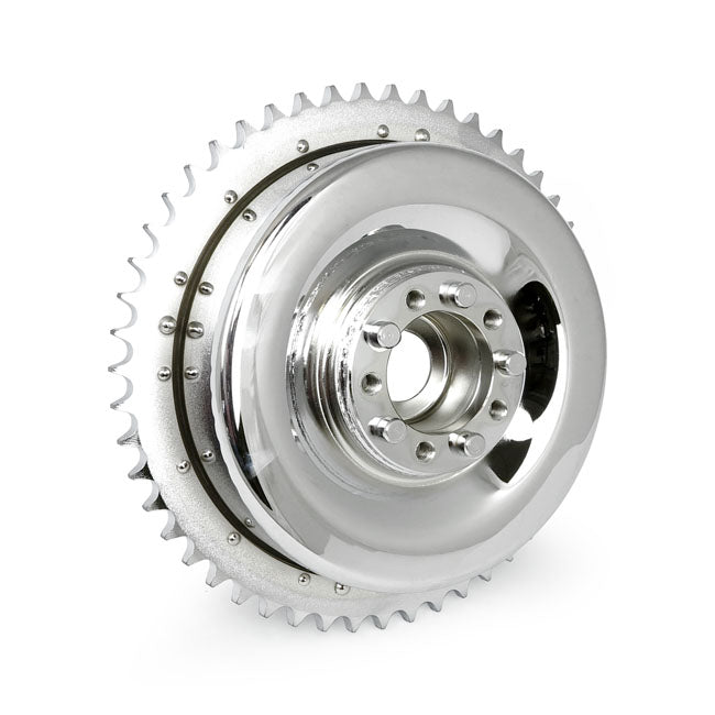 MCS 58-62 B.T. Rear Brake Drum & Sprocket. Chrome – 1958–1962 Big Twin